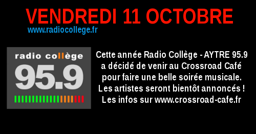 Soirée Radio Collège : Live au Crossroad Café