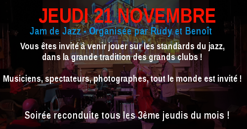 Jam Jazz w/ Rudy Bonin & Benoît Ribière