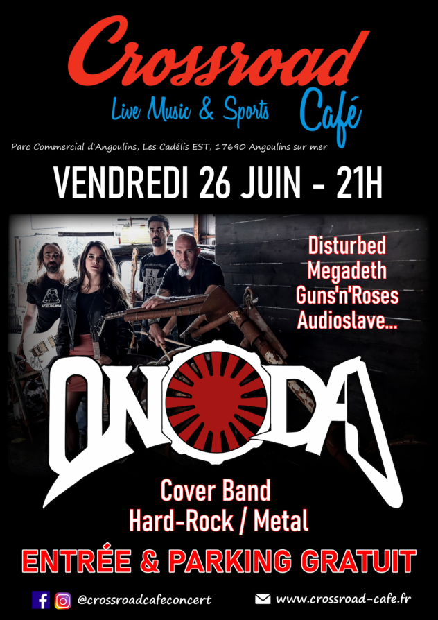 Concert : Onoda (Cover Metal/Hard-Rock) - RESERVATION OBLIGATOIRE