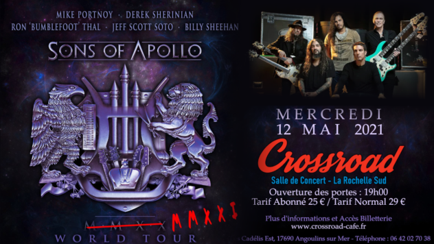 ANNULE - SONS OF APOLLO - Live au Crossroad