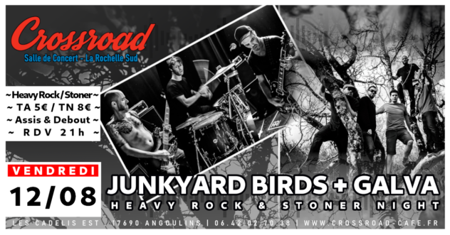 Concert : Heavy Rock & Stoner Night w/ JUNKYARD BIRDS + GALVA | 21h