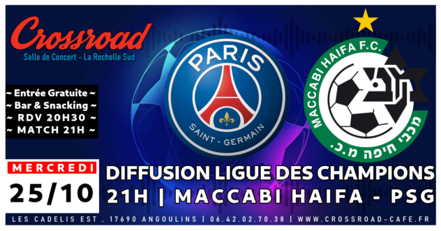 Diffusion Ligue des Champions : PSG - MACCABI HAIFA