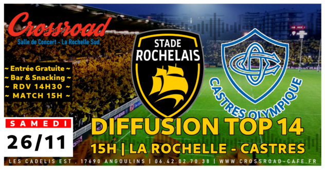 Diffusion TOP 14 : La Rochelle - Castres | 15H