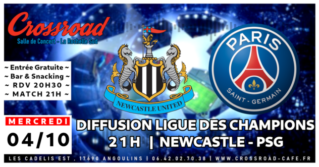 Diffusion Ligue Des Champions 23-24 Phases de Groupe : NEWCASTLE - PSG | 21H