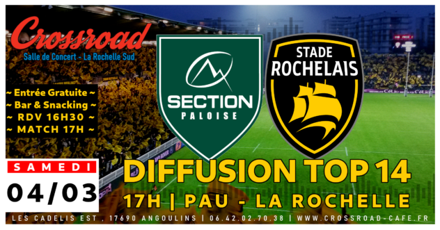 Diffusion TOP 14 : Pau - La Rochelle | 17H