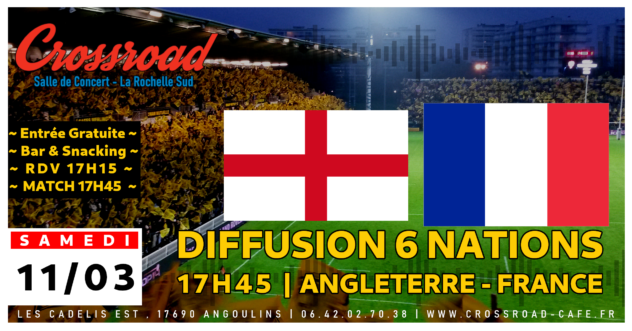 Diffusion 6 Nations : Angleterre - France | 17h45