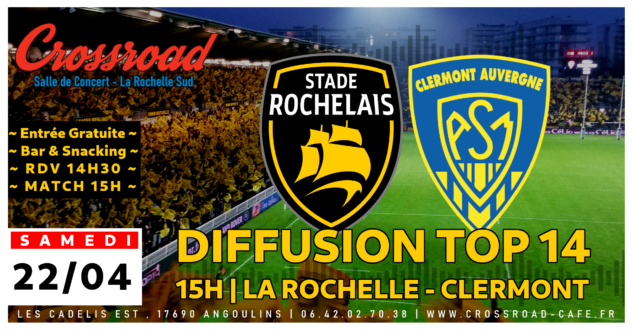 Diffusion TOP 14 : La Rochelle - Clermont | 15H