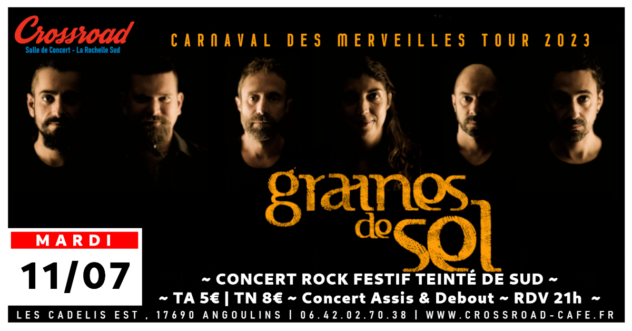 CONCERT | GRAINES DE SEL | Rock Festif teinté de Sud | 21H