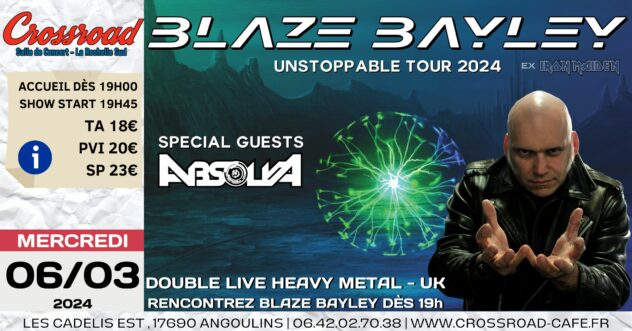 CONCERT | BLAZE BAYLEY + ABSOLVA | Double Live Heavy/Metal | 19H