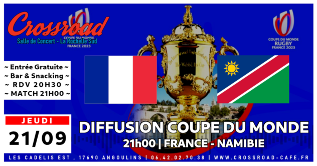 Diffusion Coupe du Monde de Rugby : FRANCE – NAMIBIE | 21H
