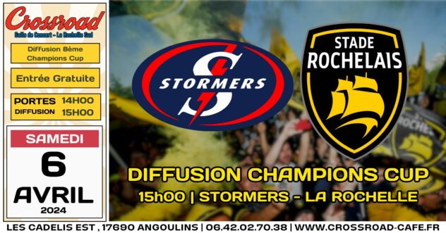 Diffusion CHAMPIONS CUP - 8ème de Finale : Stormers - La Rochelle | 16H00