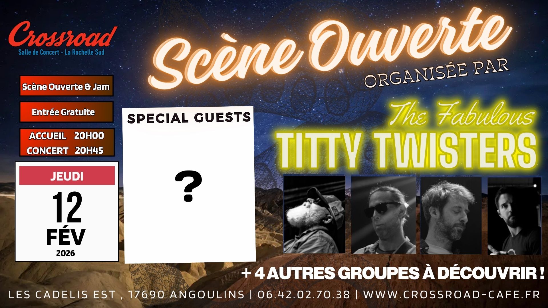 Scène Ouverte Organisée par The Fabulous Titty Twisters | SPECIAL GUESTS ?