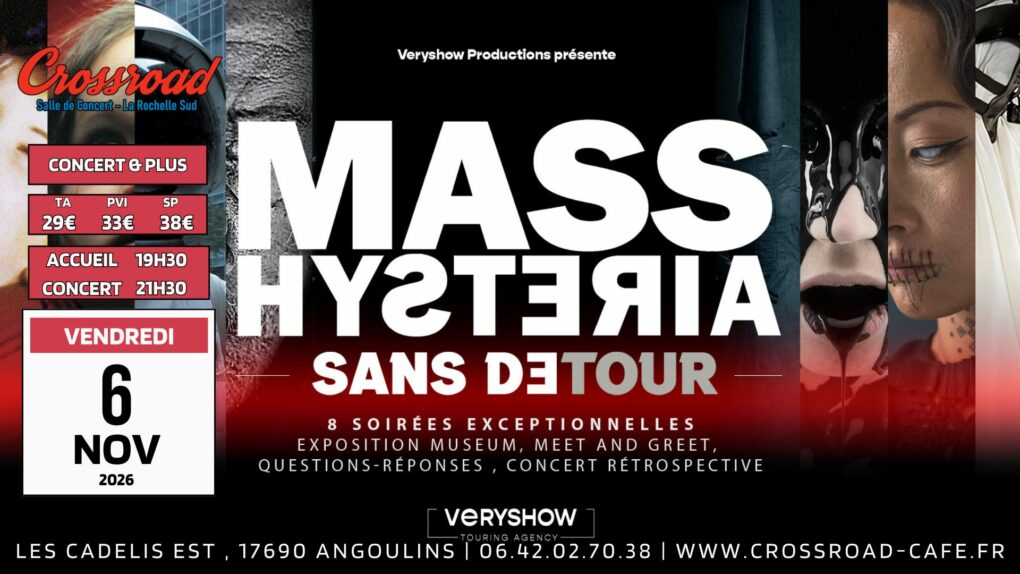 CONCERT COMPLET | MASS HYSTERIA | Sans détour