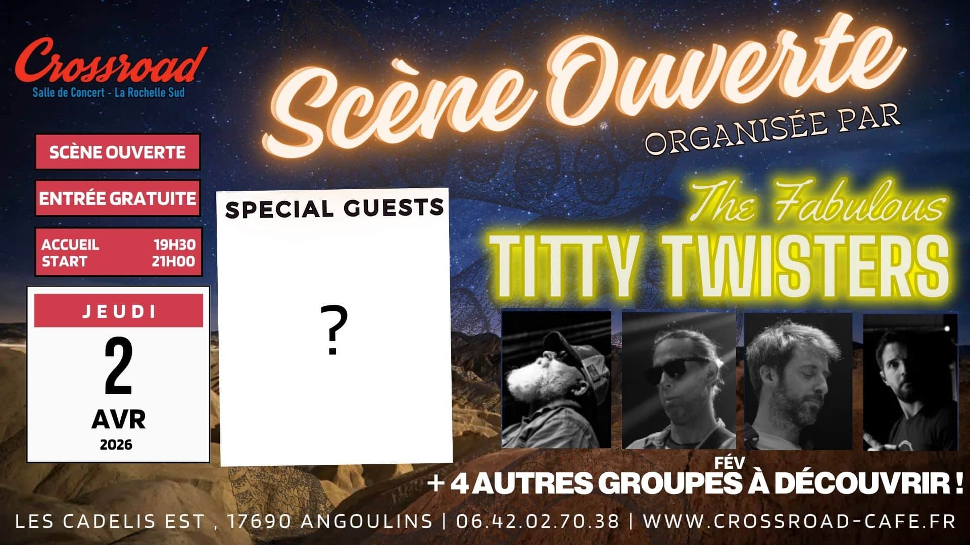Scène Ouverte Organisée par The Fabulous Titty Twisters | SPECIAL GUESTS ?