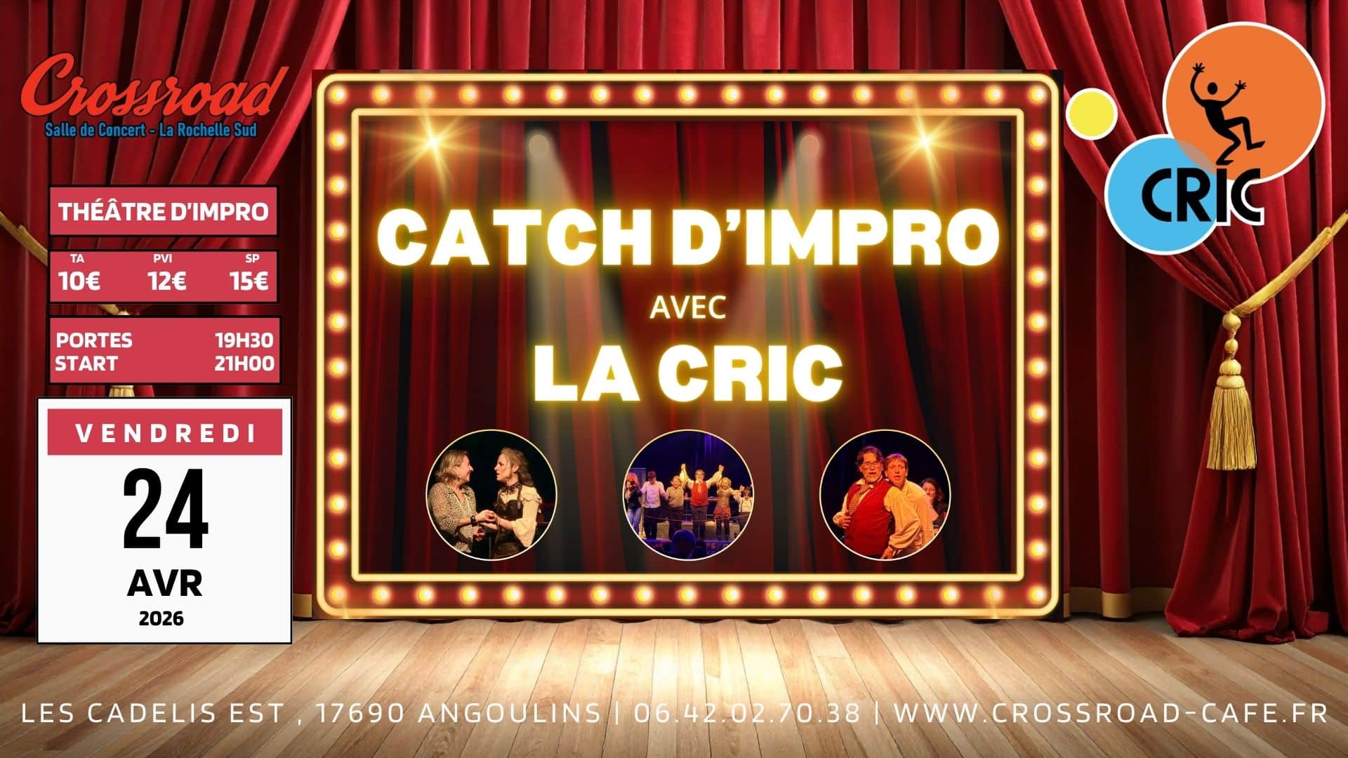 THÉÂTRE : CATCH D'IMPRO avec LA CRIC