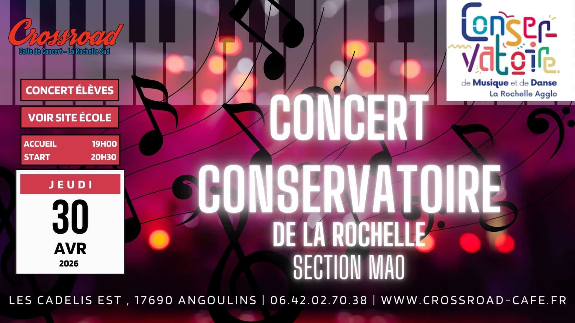 CONCERT | Section MAO du Conservatoire de La Rochelle